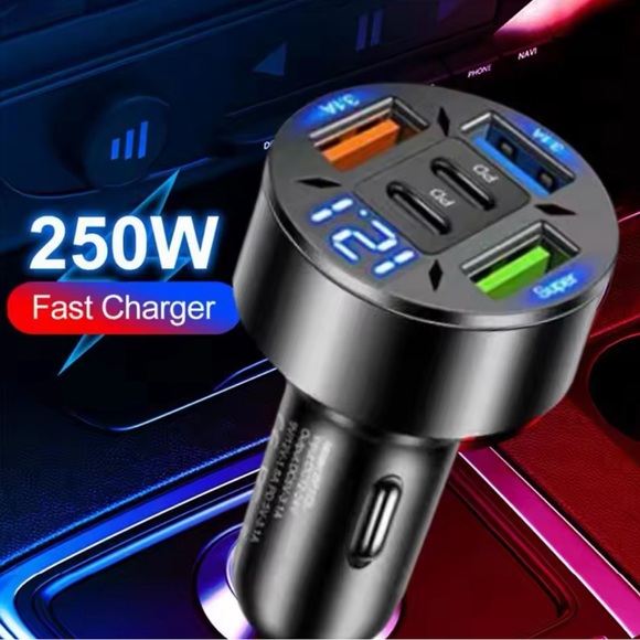SOLD Digital Display Car USB Fast Charger - Picture 4 of 6